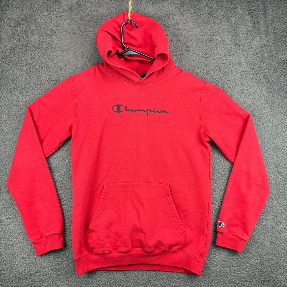 Champion Eco Authentic Red Hoodie Sweatshirt Men's XL Athletic Casual